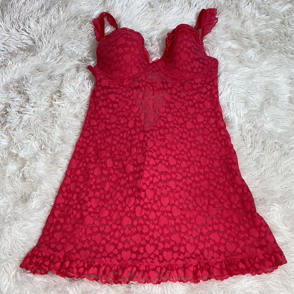 Victoria’s Secret The Lacie Pink Ruffles Lingerie Nightie Large